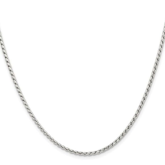 2.5mm Stainless Steel Spiga Link Chain Necklace, 16 Inch - Picture 3 of 7